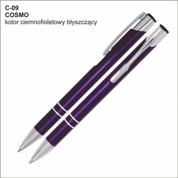 długopis COSMO ciemnofioletowy