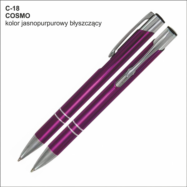 długopis COSMO jasna purpura
